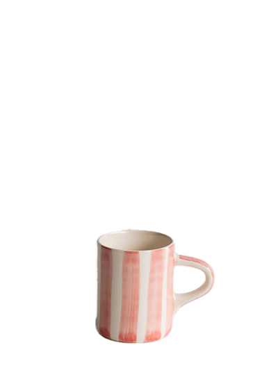 Candy stripe espresso cup, rose