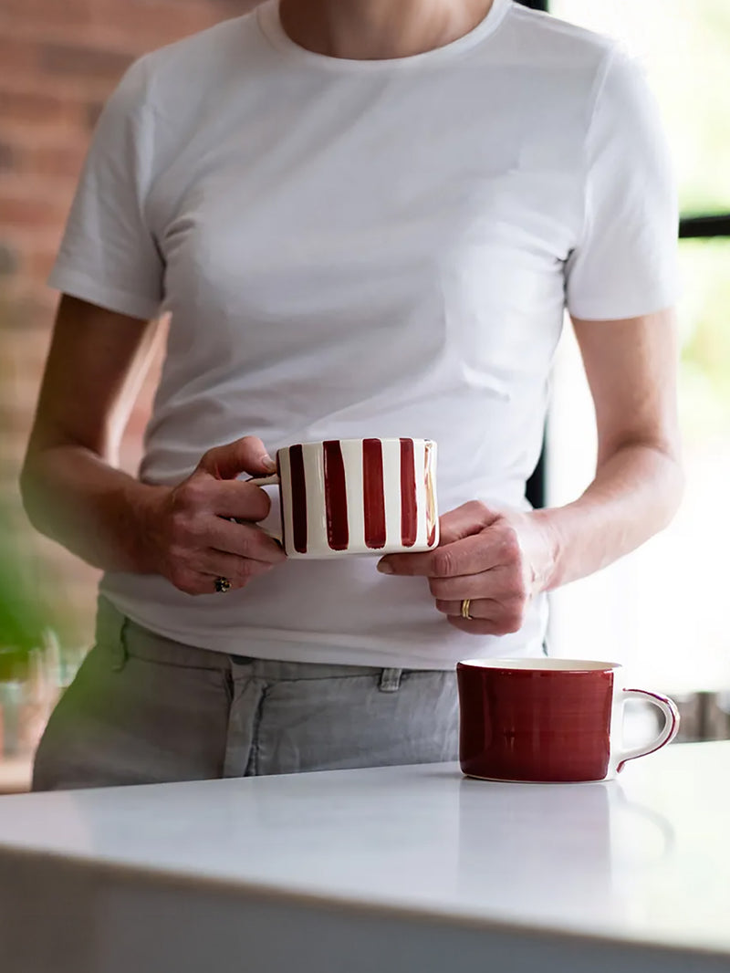 Paprika Candy stripe mug