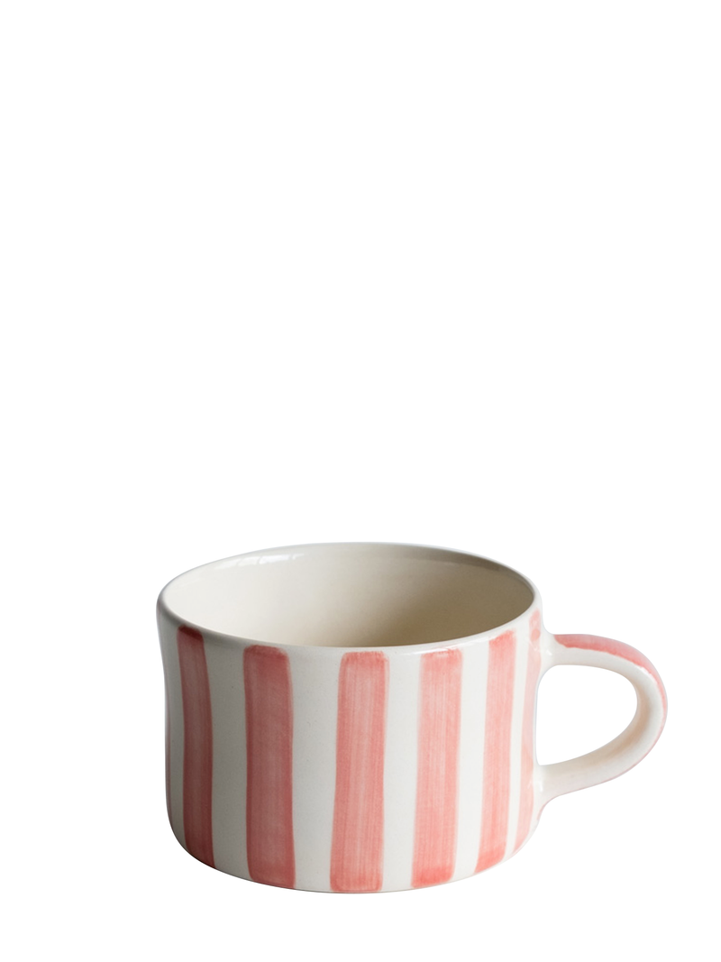 Candy stripe mug, rose