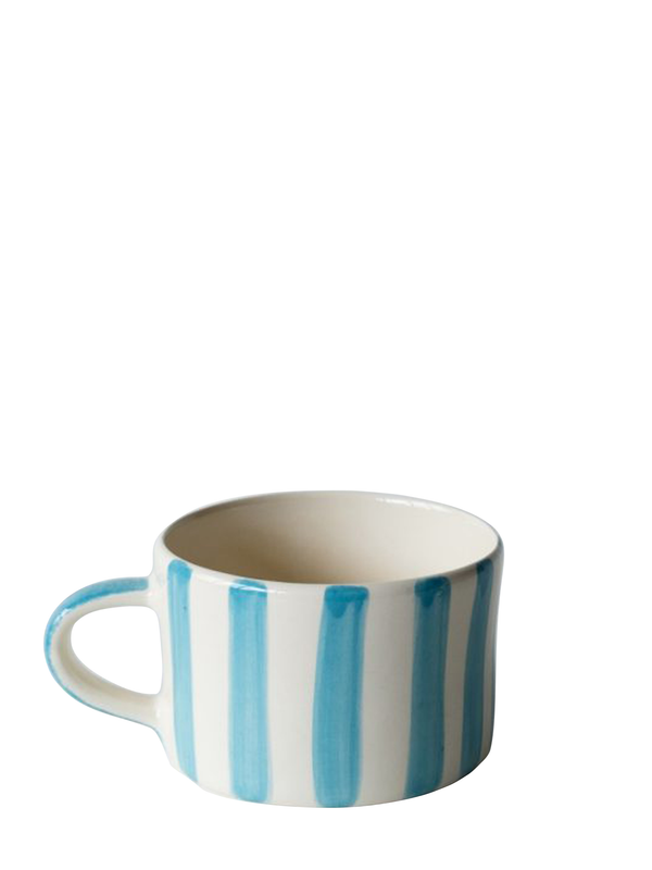 Candy stripe mug, turquoise