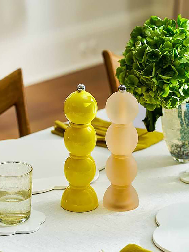 Bobbin salt & pepper mill, yellow (24cm)