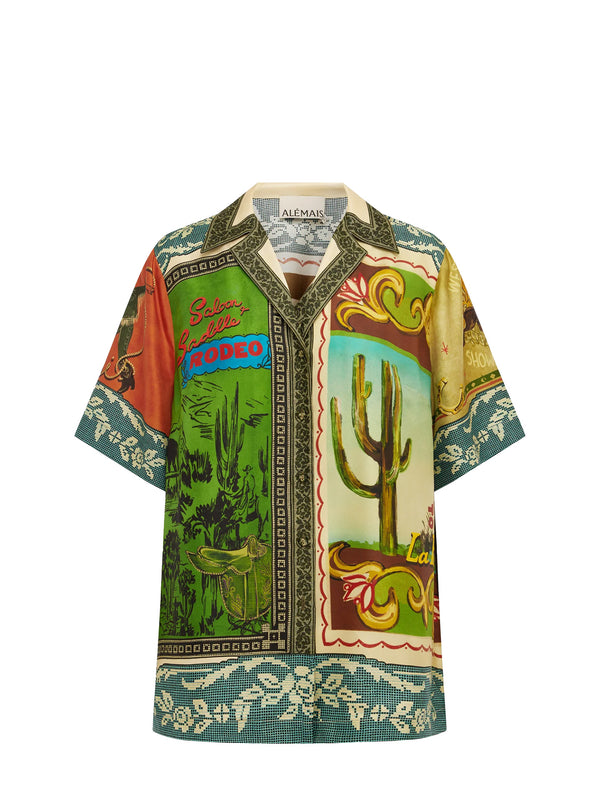 Ace silk shirt, multicoloured