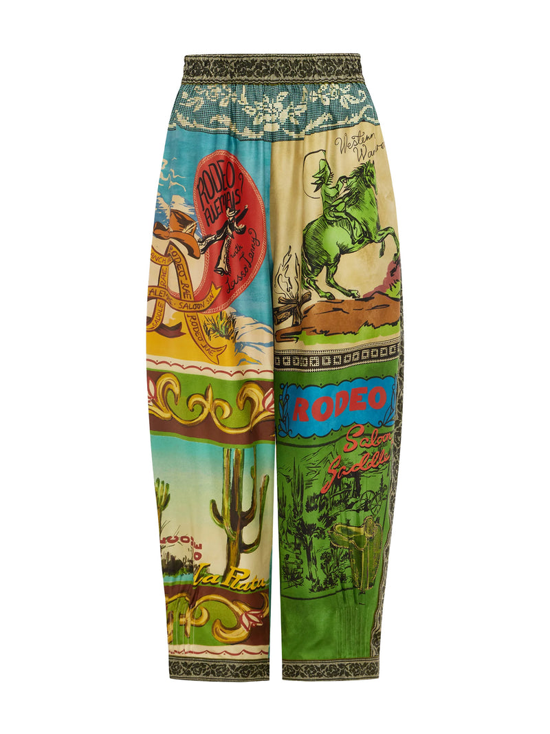 Ace tapered silk pant, multicoloured
