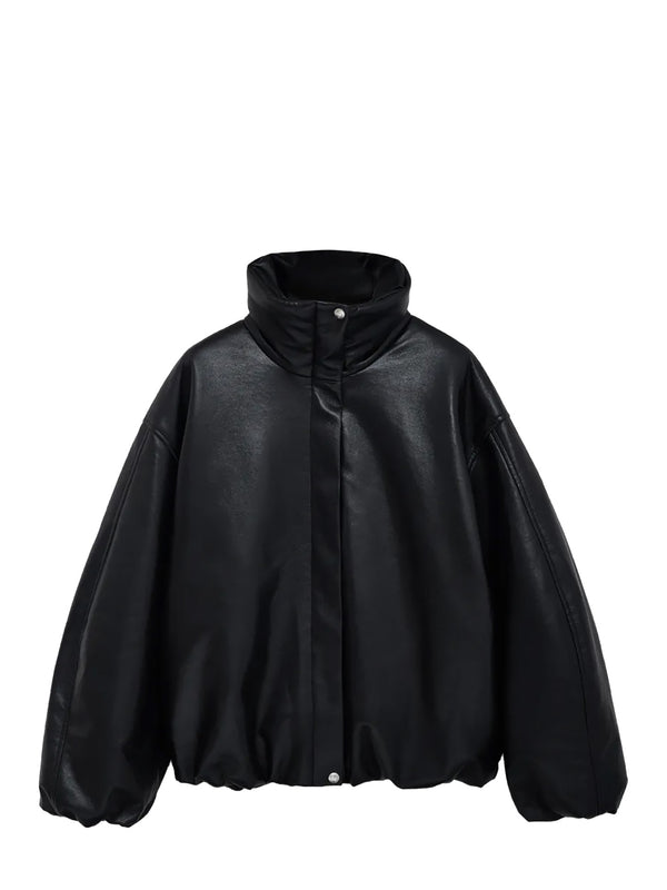 Cyrus jacket, black recycled leather