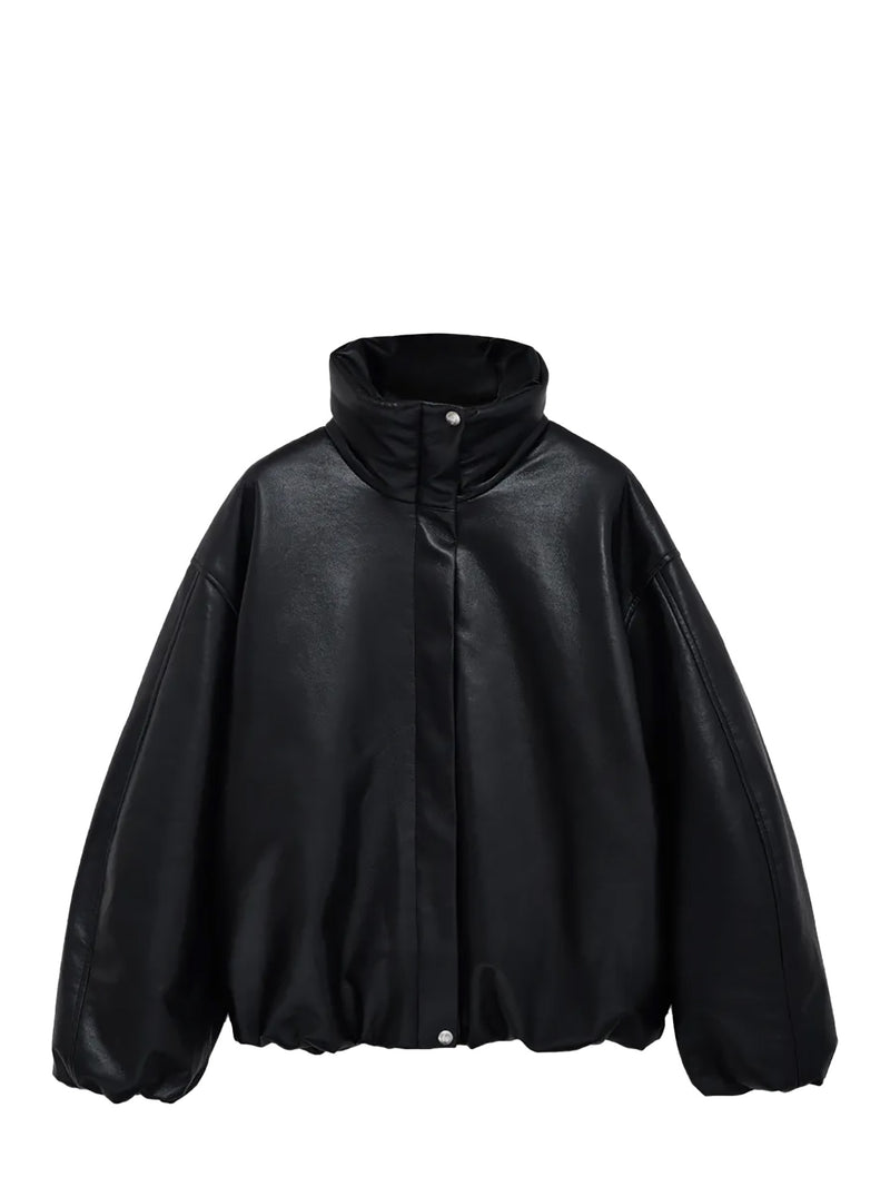 Cyrus jacket, black recycled leather