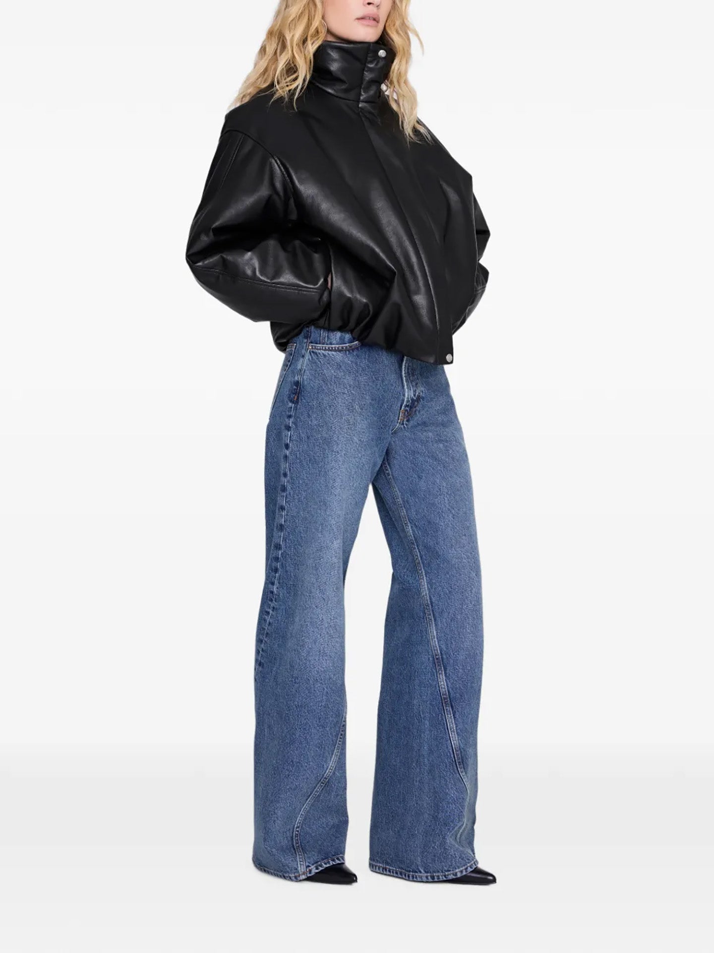 Cyrus jacket, black recycled leather