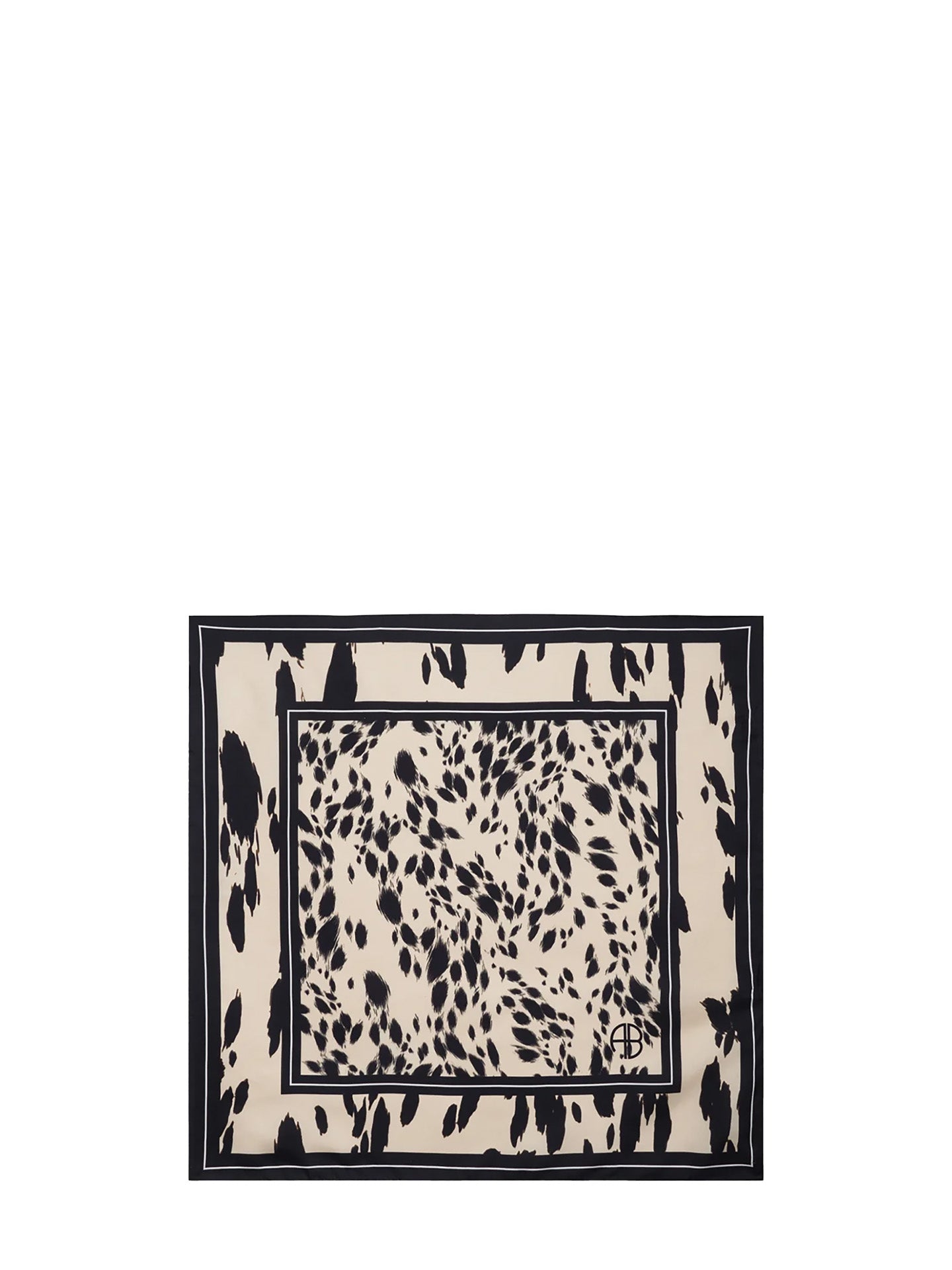 York scarf leopard, pearl white