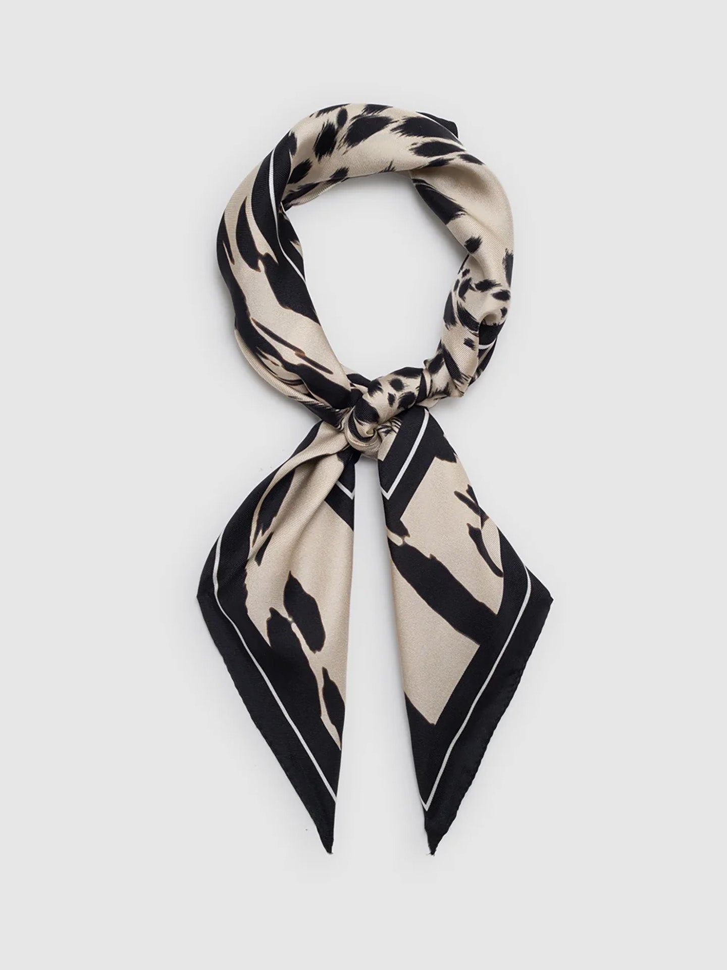 York scarf leopard, pearl white