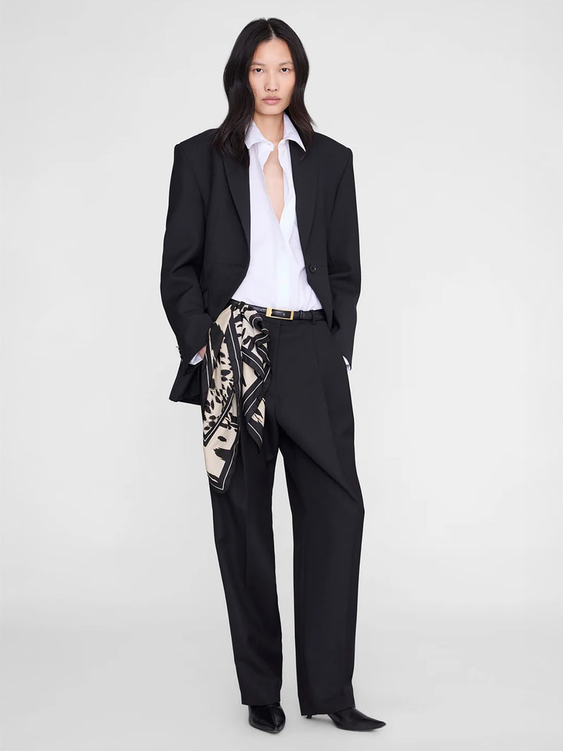 York scarf leopard, pearl white