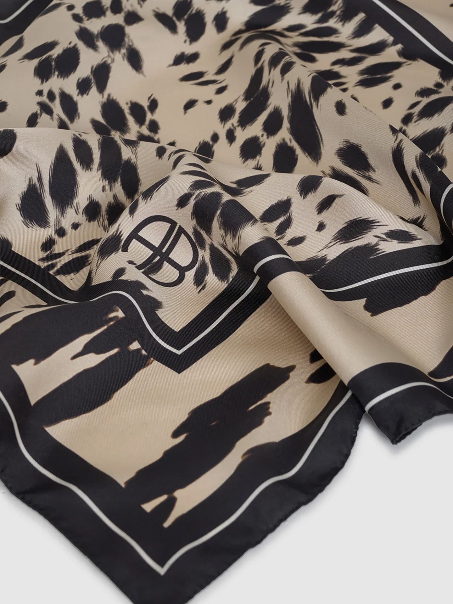 York scarf leopard, pearl white