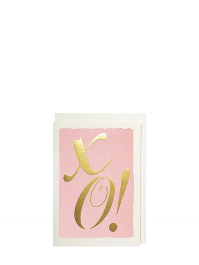 Gold xo! mini greeting card