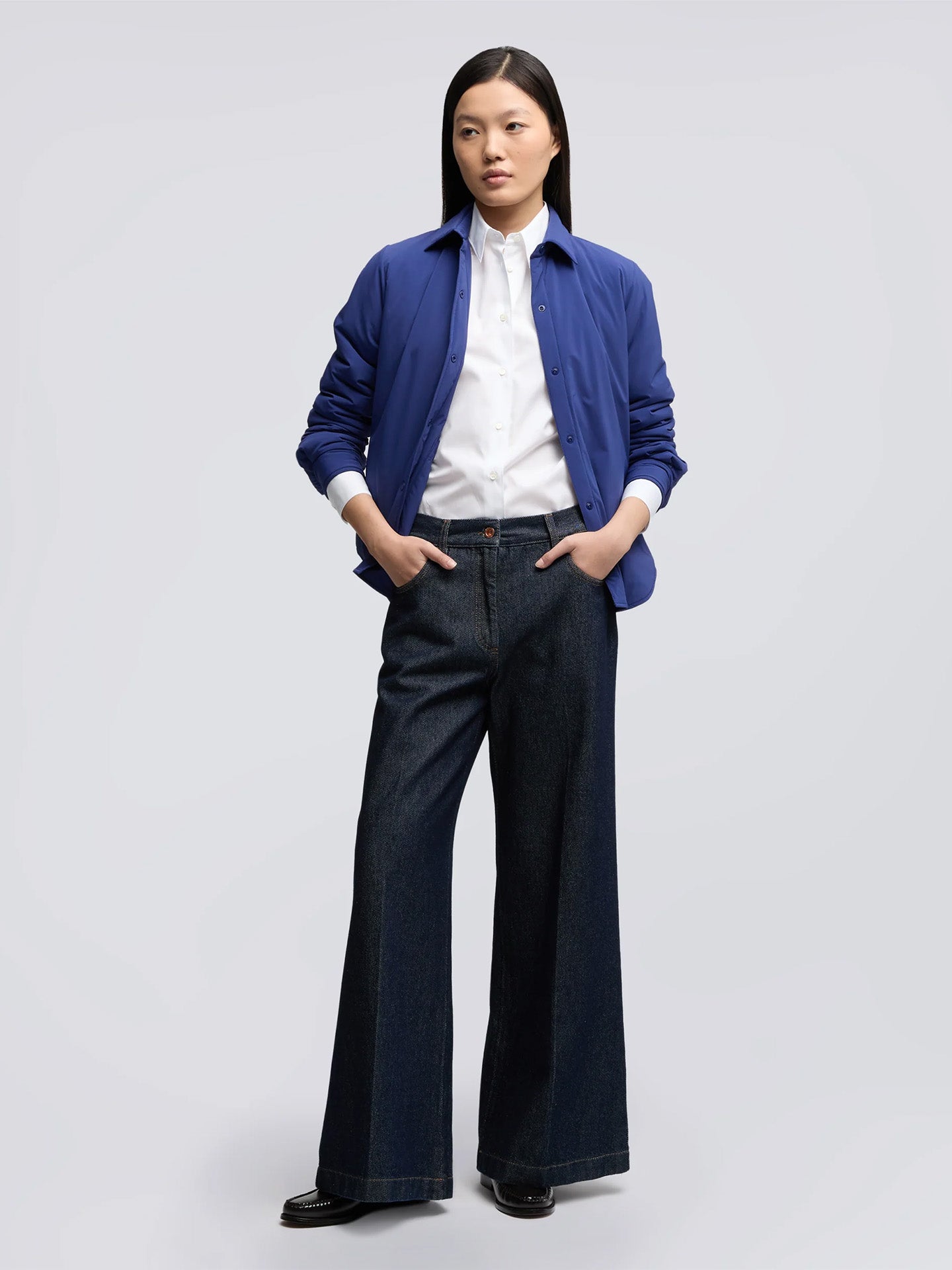 Classic cotton poplin shirt, white