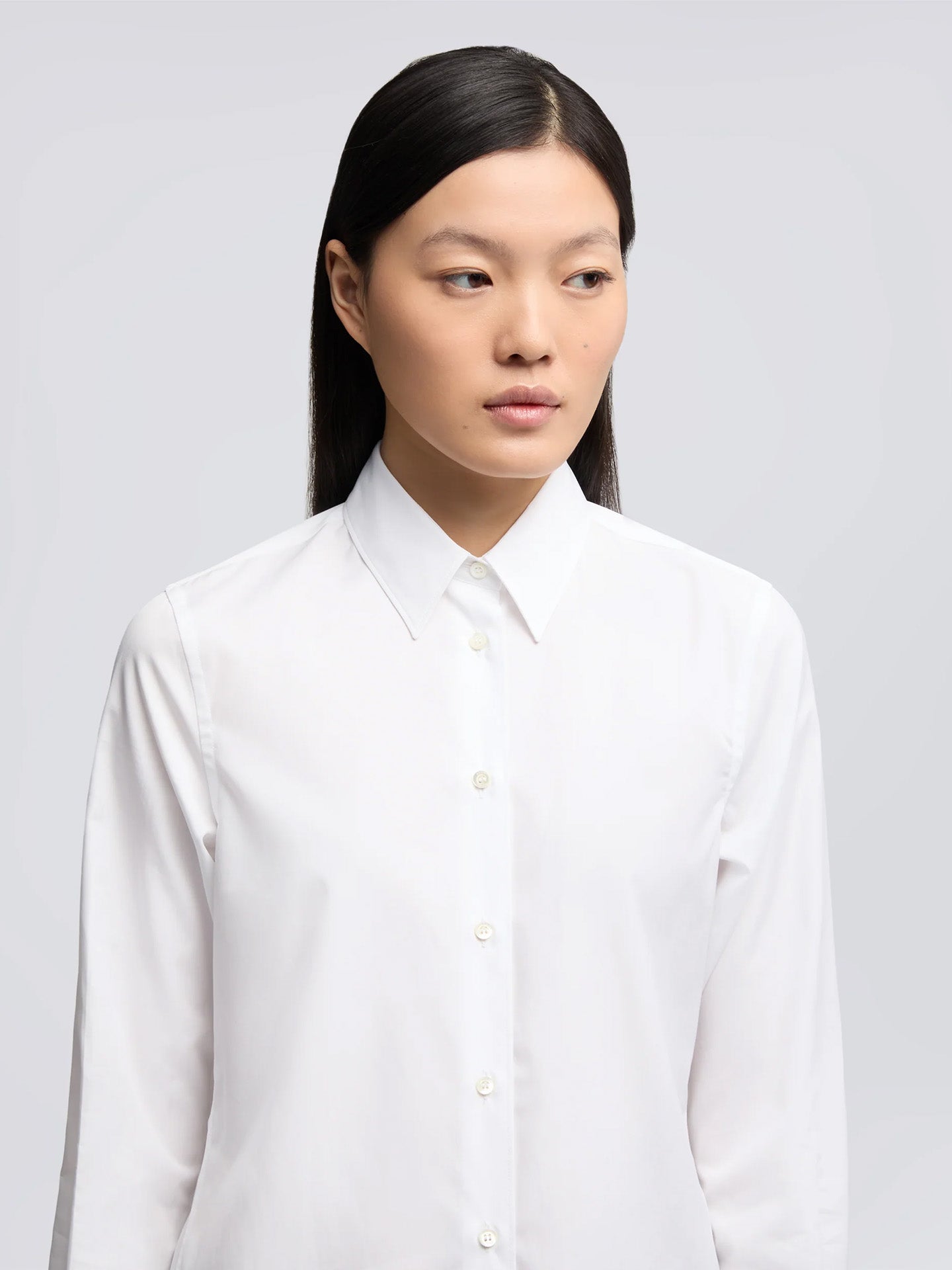 Classic cotton poplin shirt, white