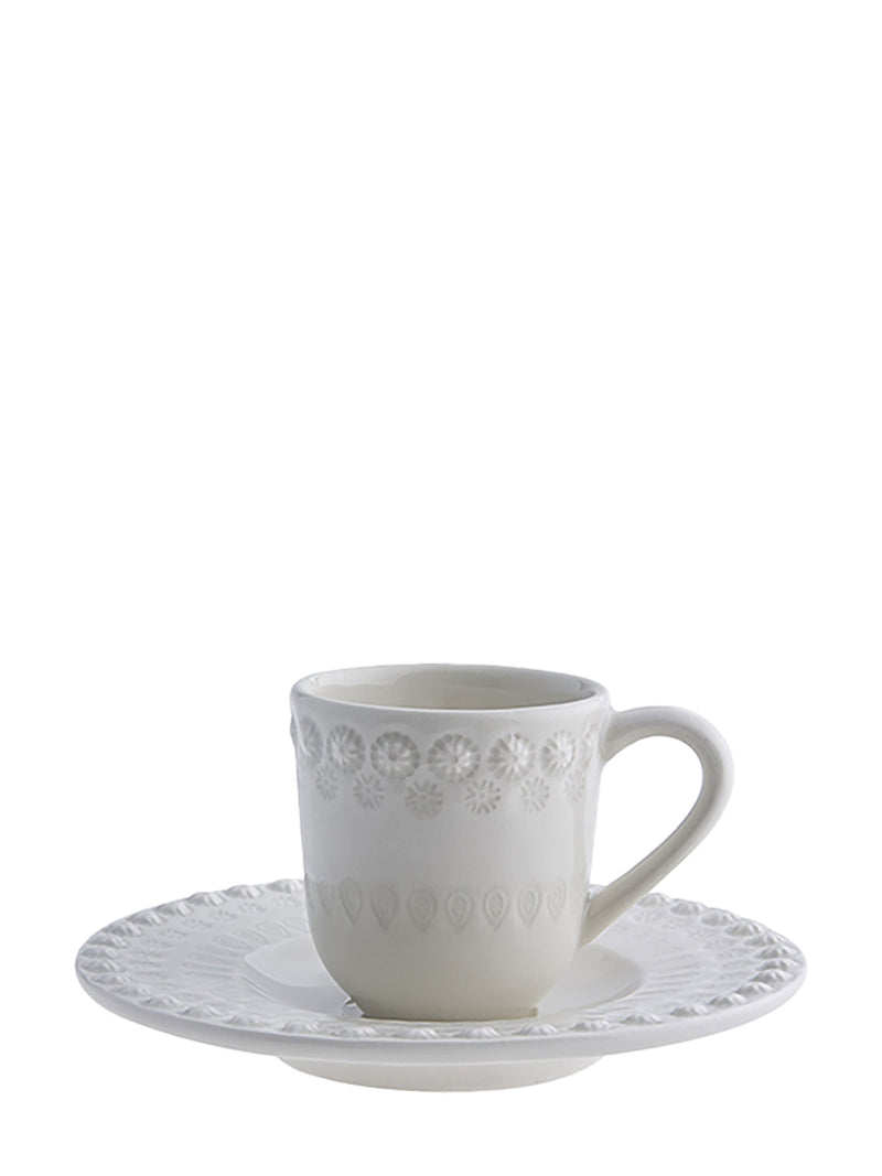 Fantasy coffee cup & saucer, grey (150ml)