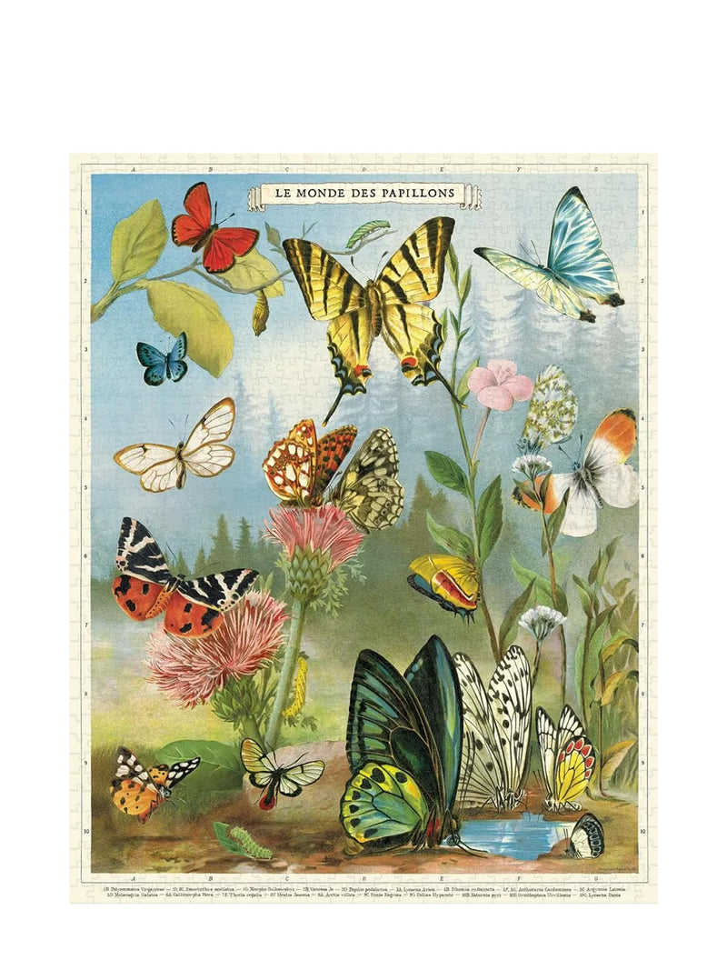 World of butterflies vintage puzzle (1000 pieces)