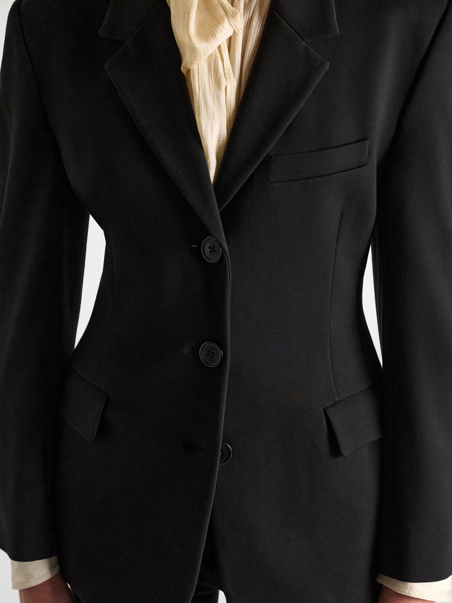 Emotional essence blazer jacket, black