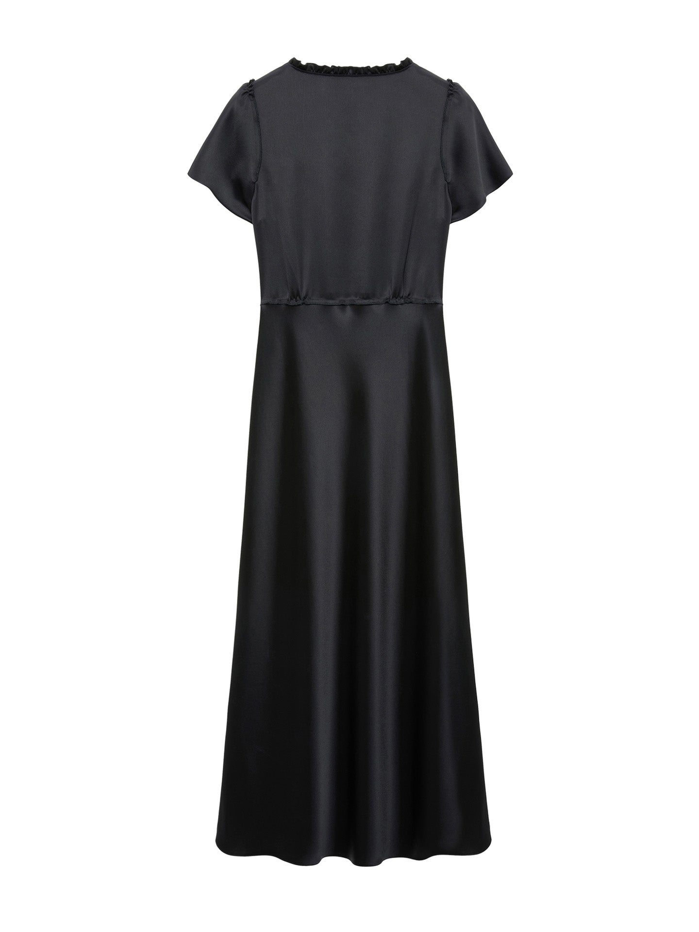 Shiny statement midi dress, black