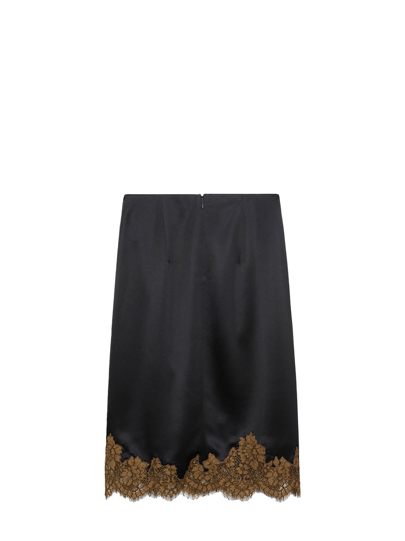 Shiny statement skirt, black