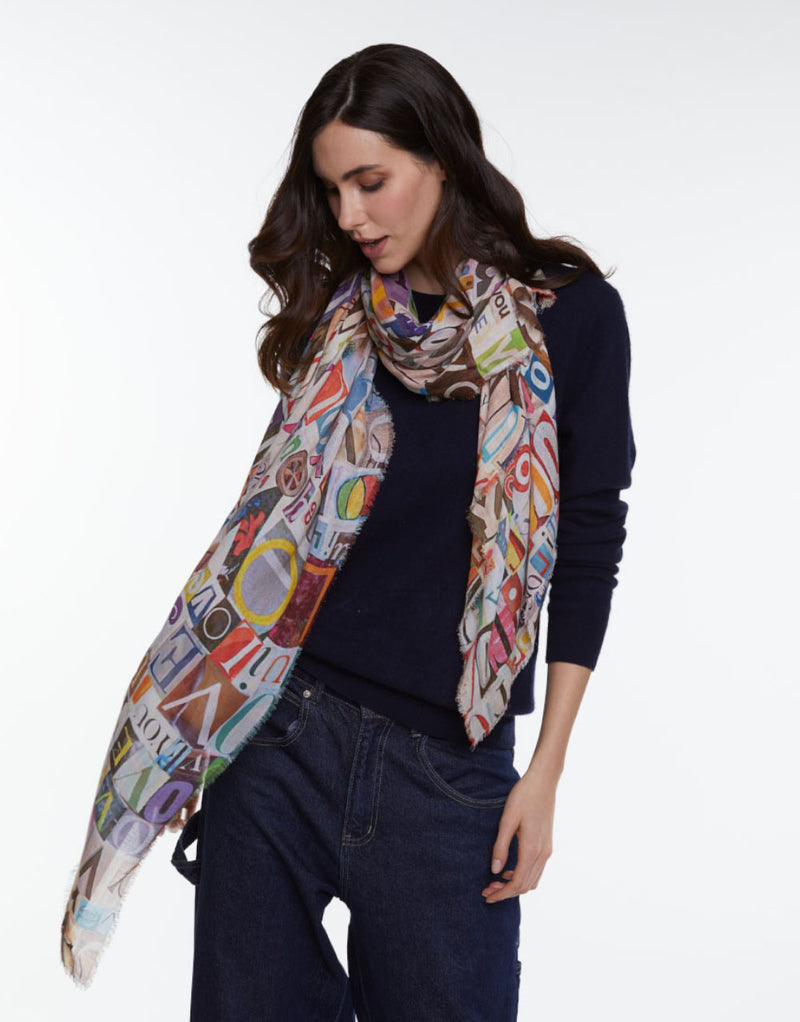 Love you modal scarf (135x155cm)