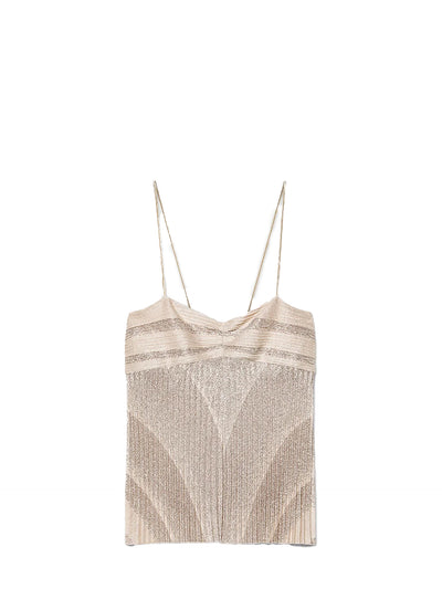 Rising sun soleil plisse' top, light pink