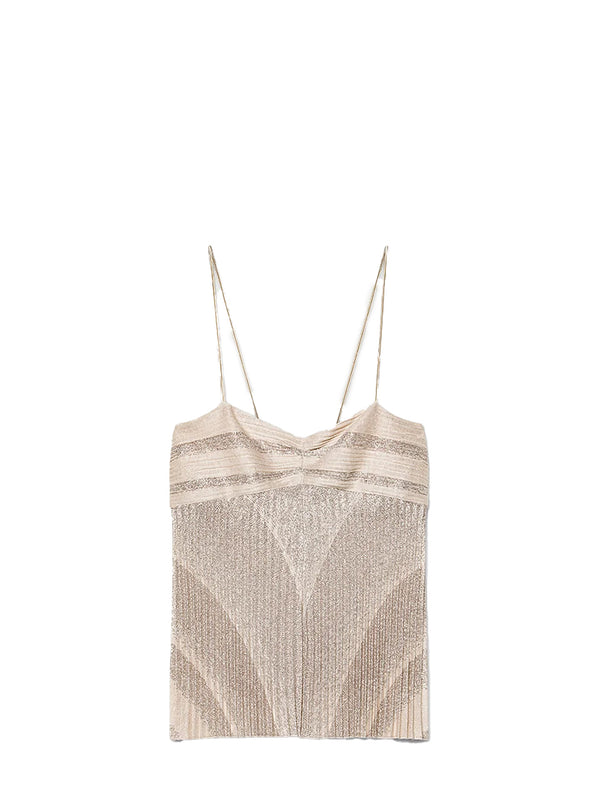 Rising sun soleil plisse' top, light pink