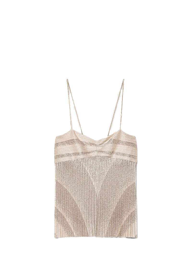 Rising sun soleil plisse' top, light pink