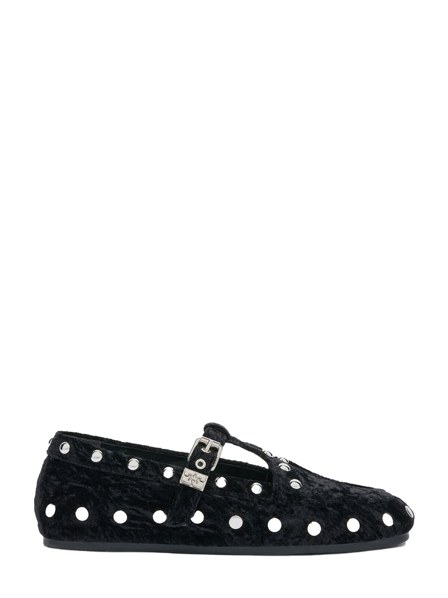 Mary jenny studs small grain flats, black