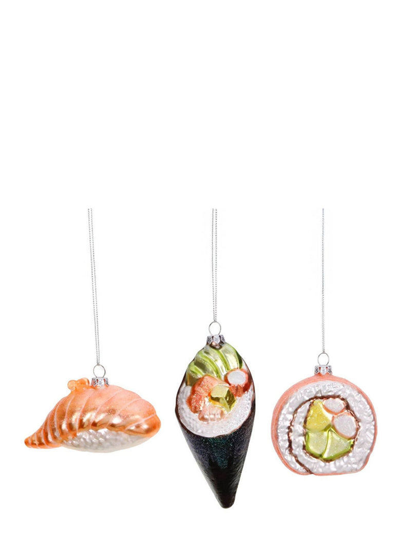Sushi glass ornament, shrimp nigiri (6 cm)
