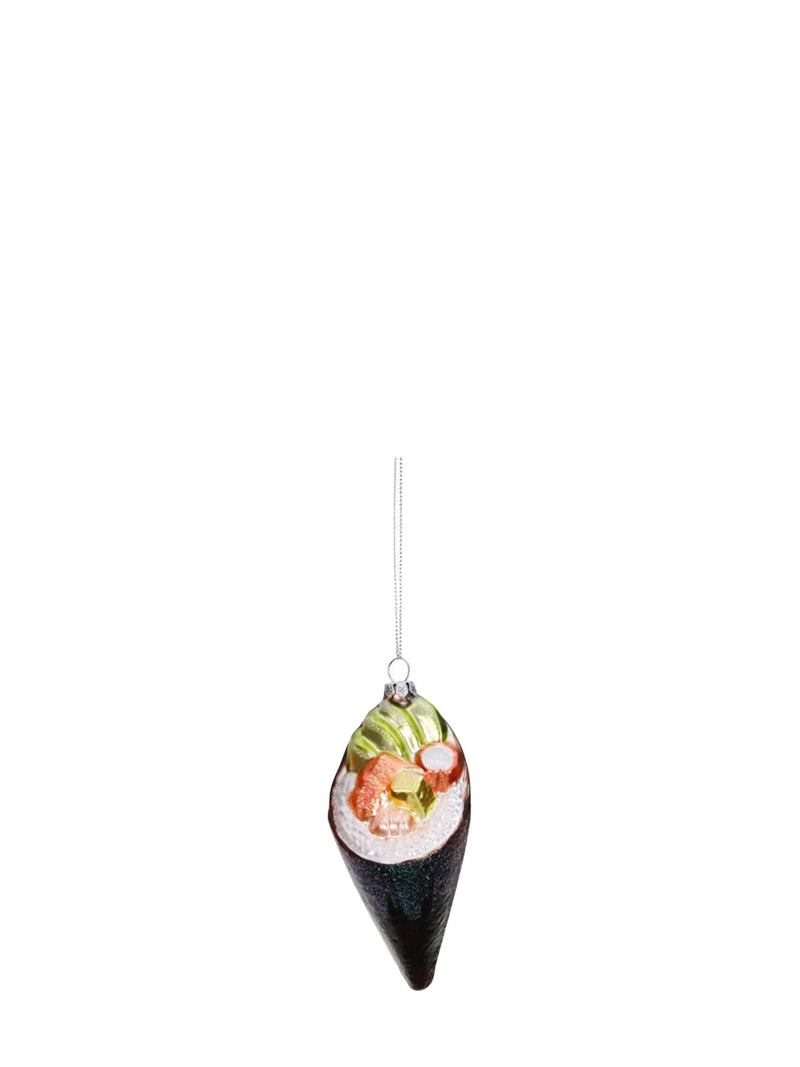 Sushi glass ornament, temaki roll (12 cm)