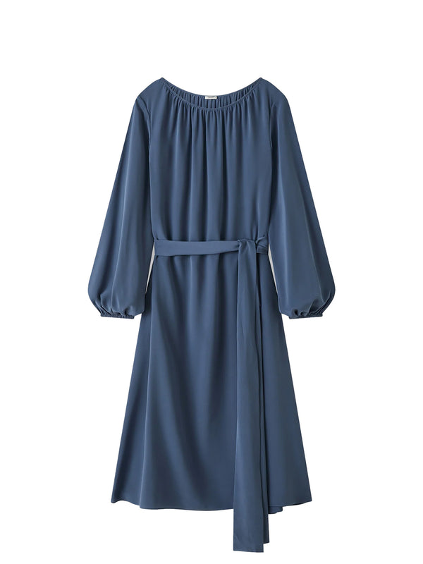 Cupid dress crepe de soie, mineral