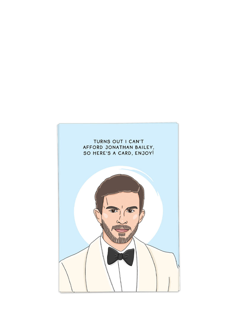 Can't afford Jonathan, all occasions card (Jonathan Bailey)