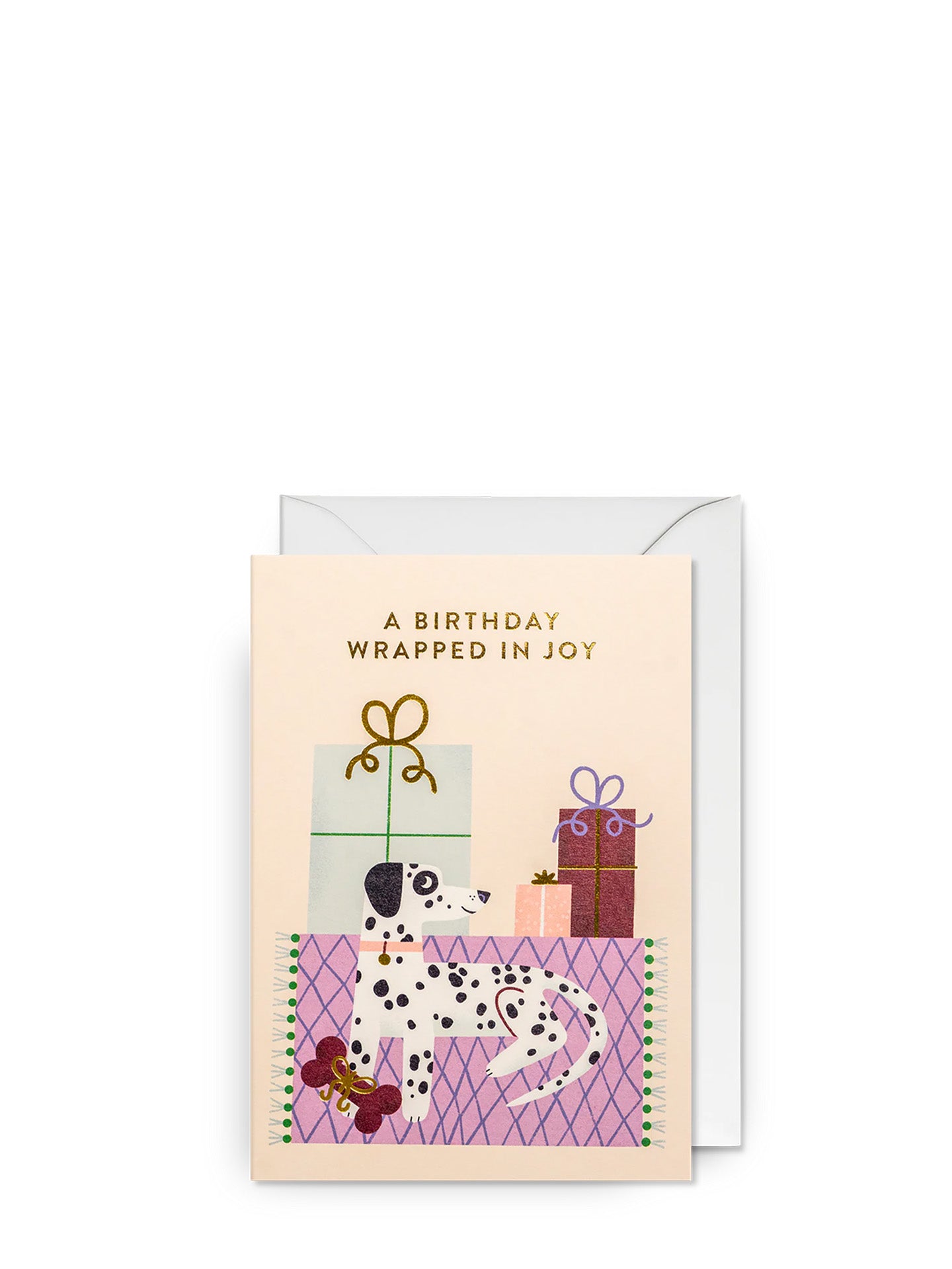 Wrapped in joy birthday card by Essi Kimpimäki