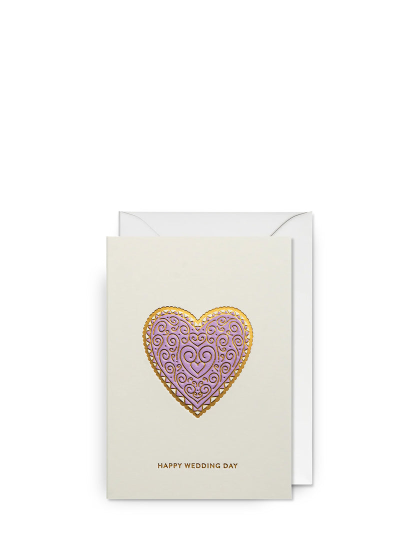 Filigree heart, wedding card