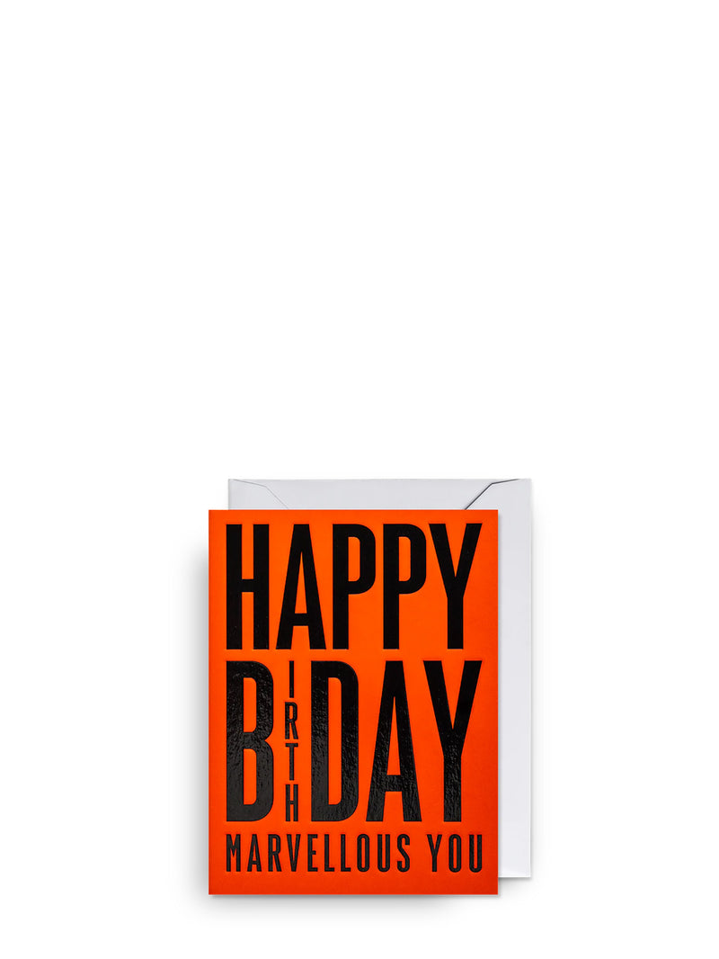 Happy birthday marvellous you, mini birthday card