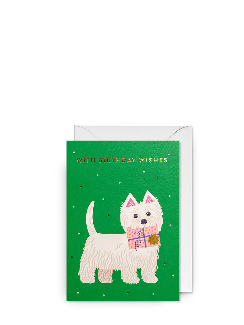 Wishes westie birthday card