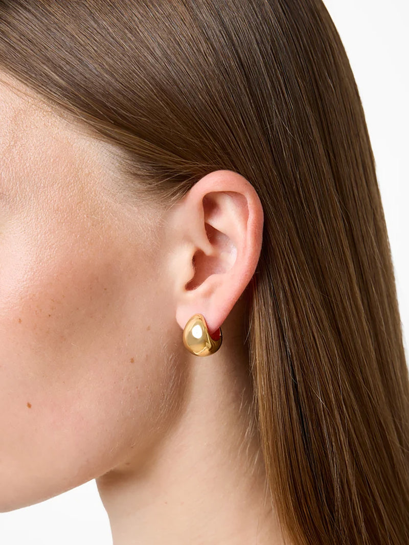 Violet earrings, gold