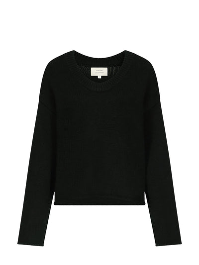 Derry u-neck cashmere sweater, black