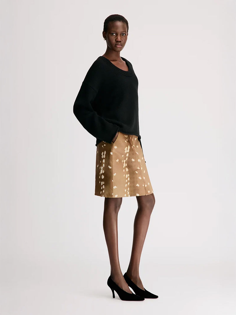 Derry u-neck cashmere sweater, black
