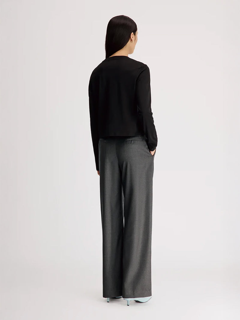 Sbiru straight leg trouser, anthracite melange