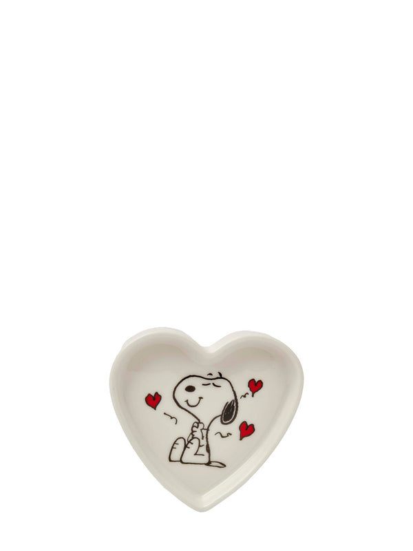 Love Snoopy, heart shaped small Peanuts plate (Ø 10cm)