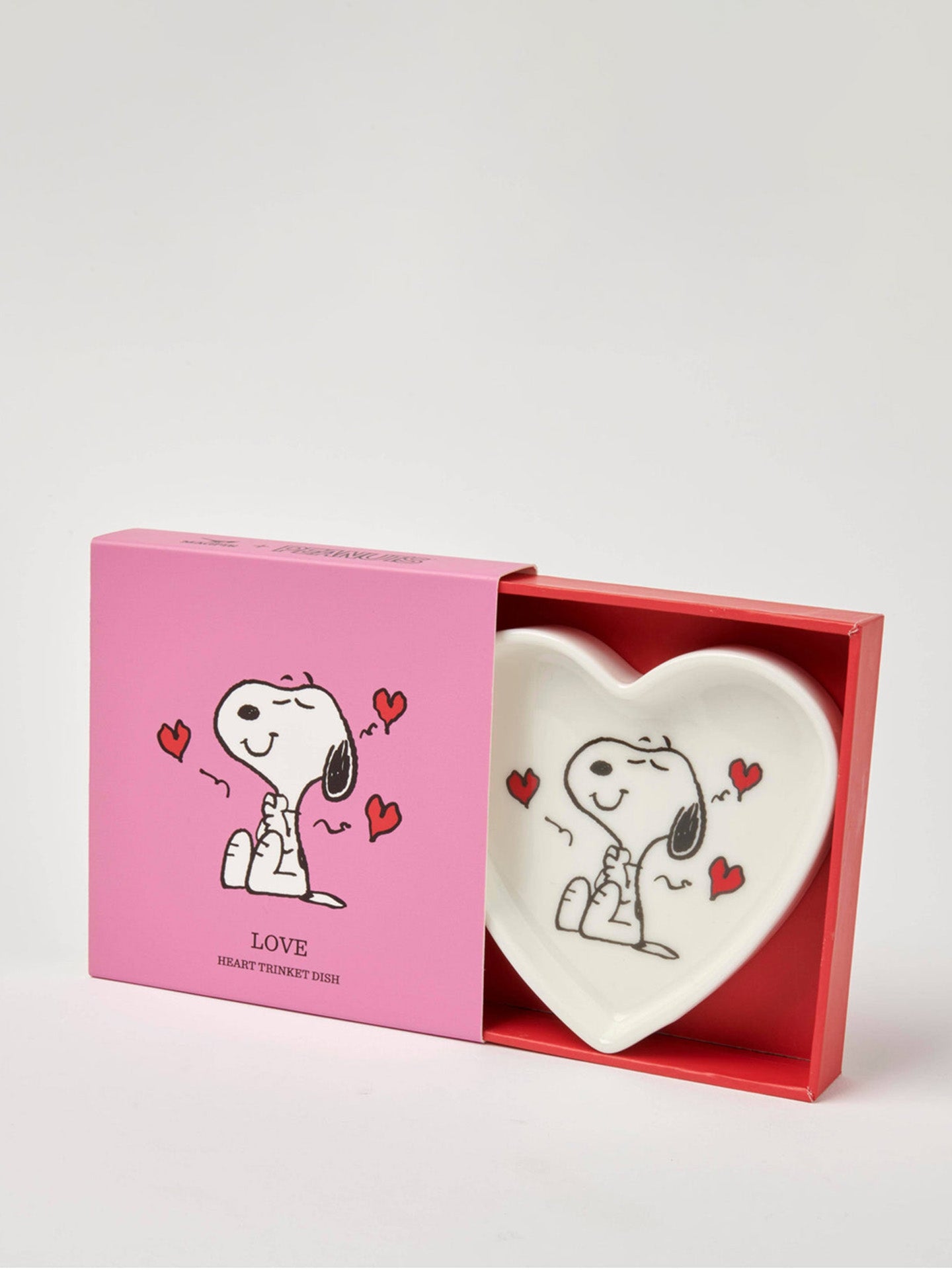 Snoopy love heart shaped trinket dish (10cm)