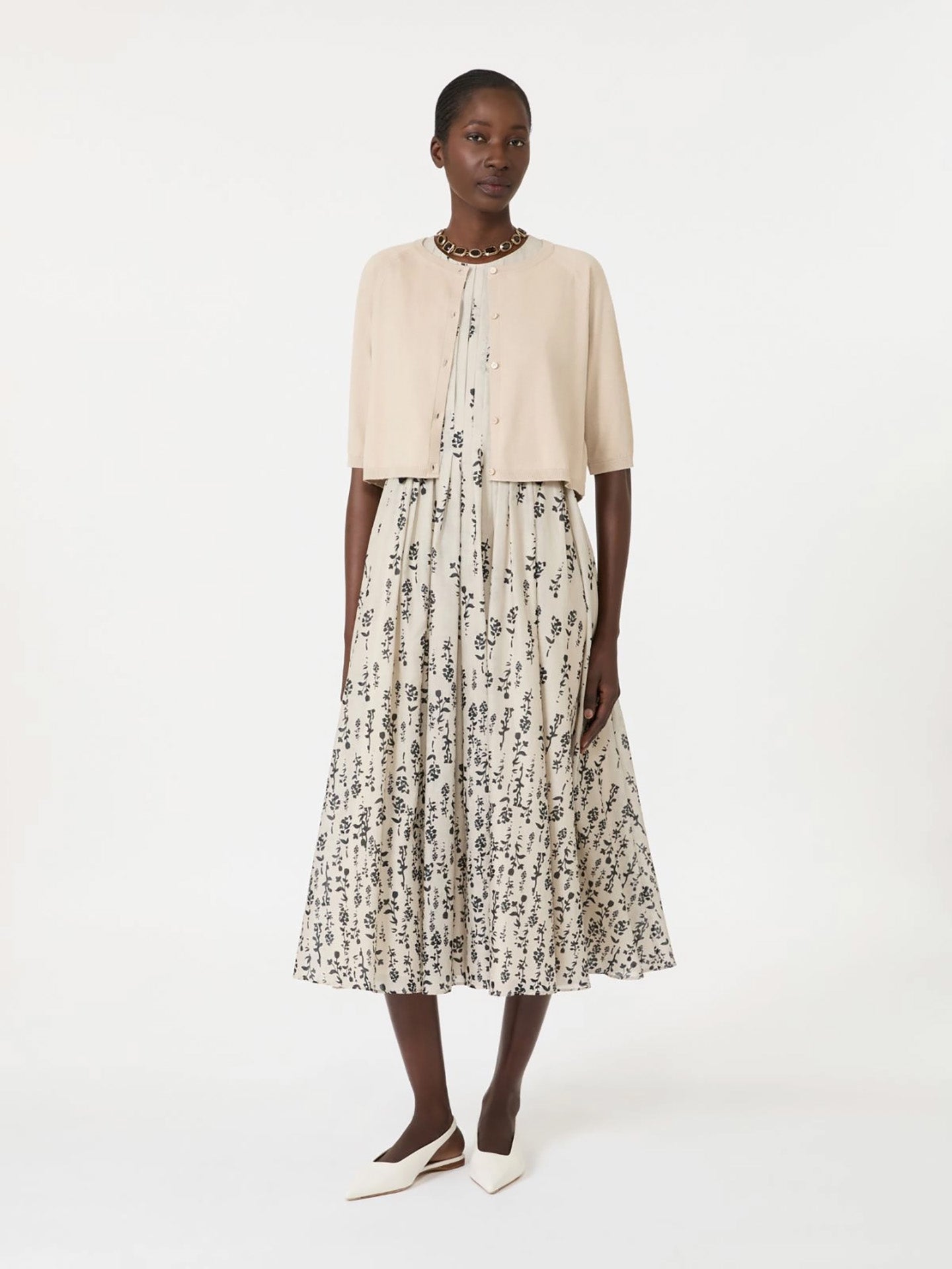 Cotton-silk shoulder wrap, natural