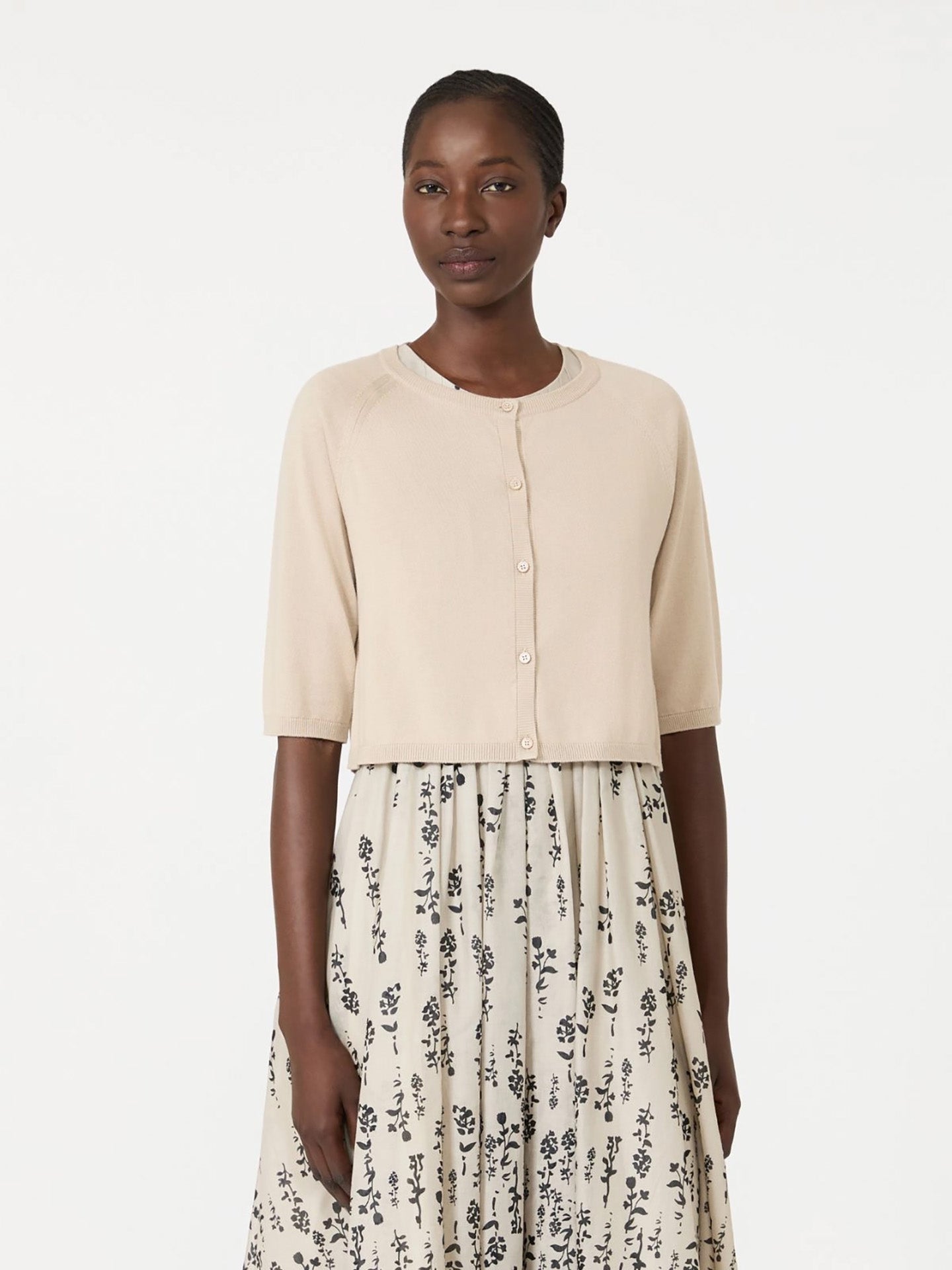 Cotton-silk shoulder wrap, natural