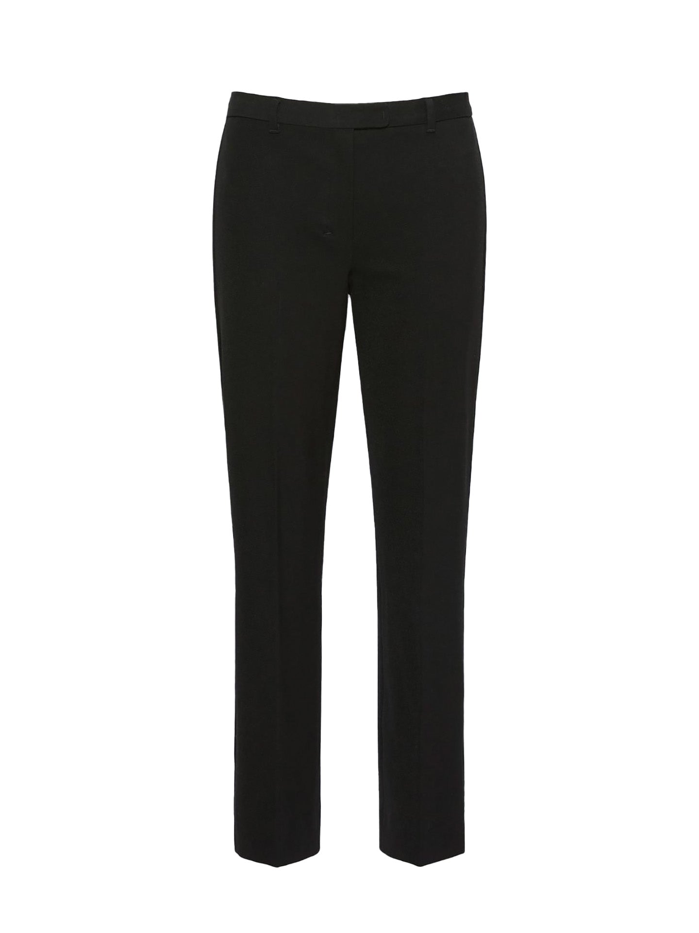 Stretch cotton-blend trousers, black