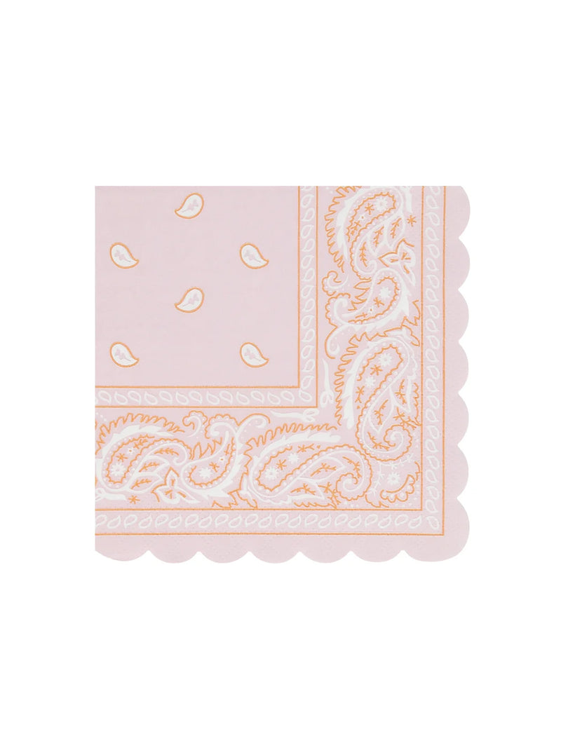 Western bandana cocktail napkins