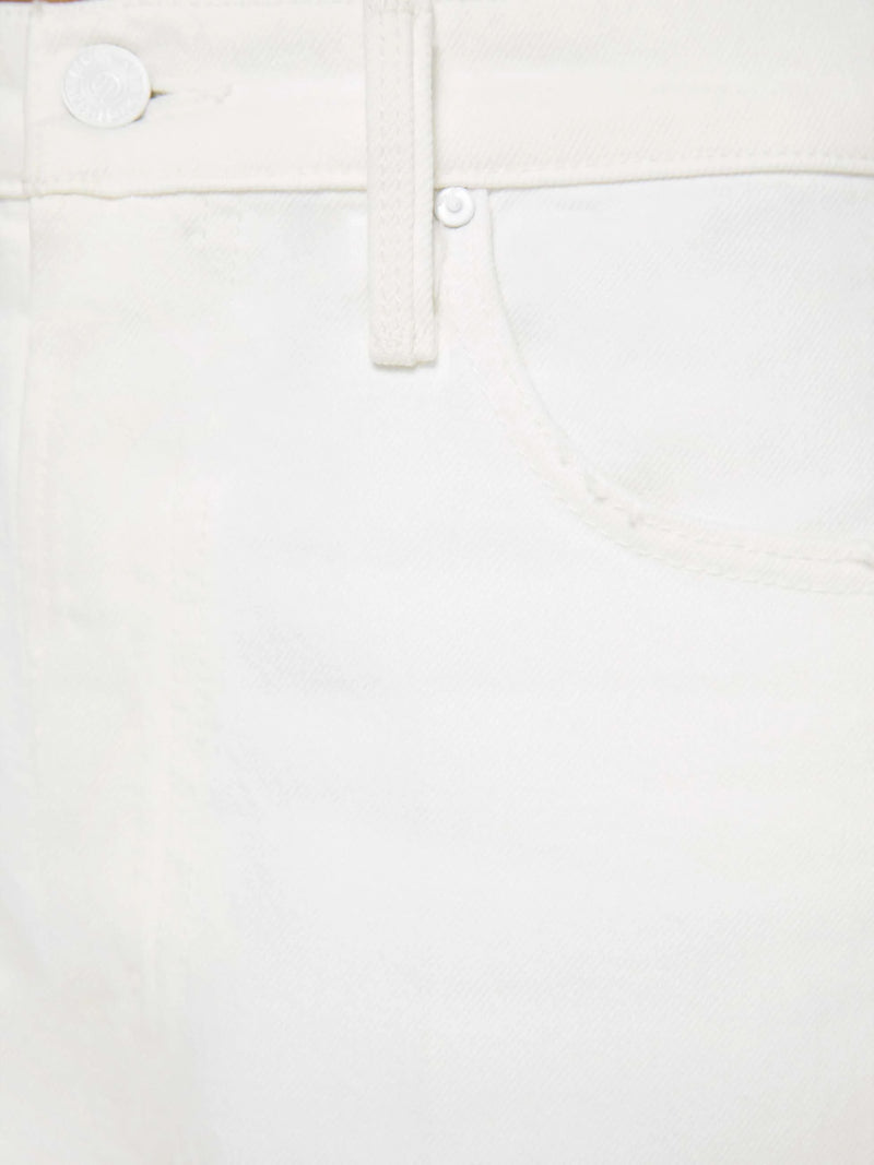 The rabbit hole barrel-leg jeans, "Picket Fence" white wash