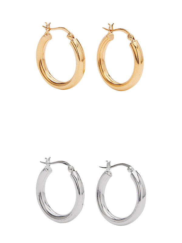 Amanda large hoops, silver or gold