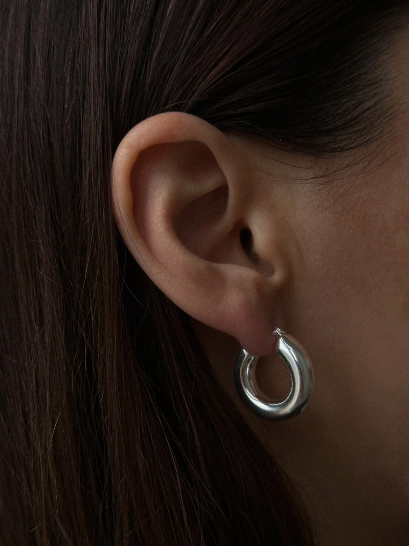 Amanda x hoops, silver