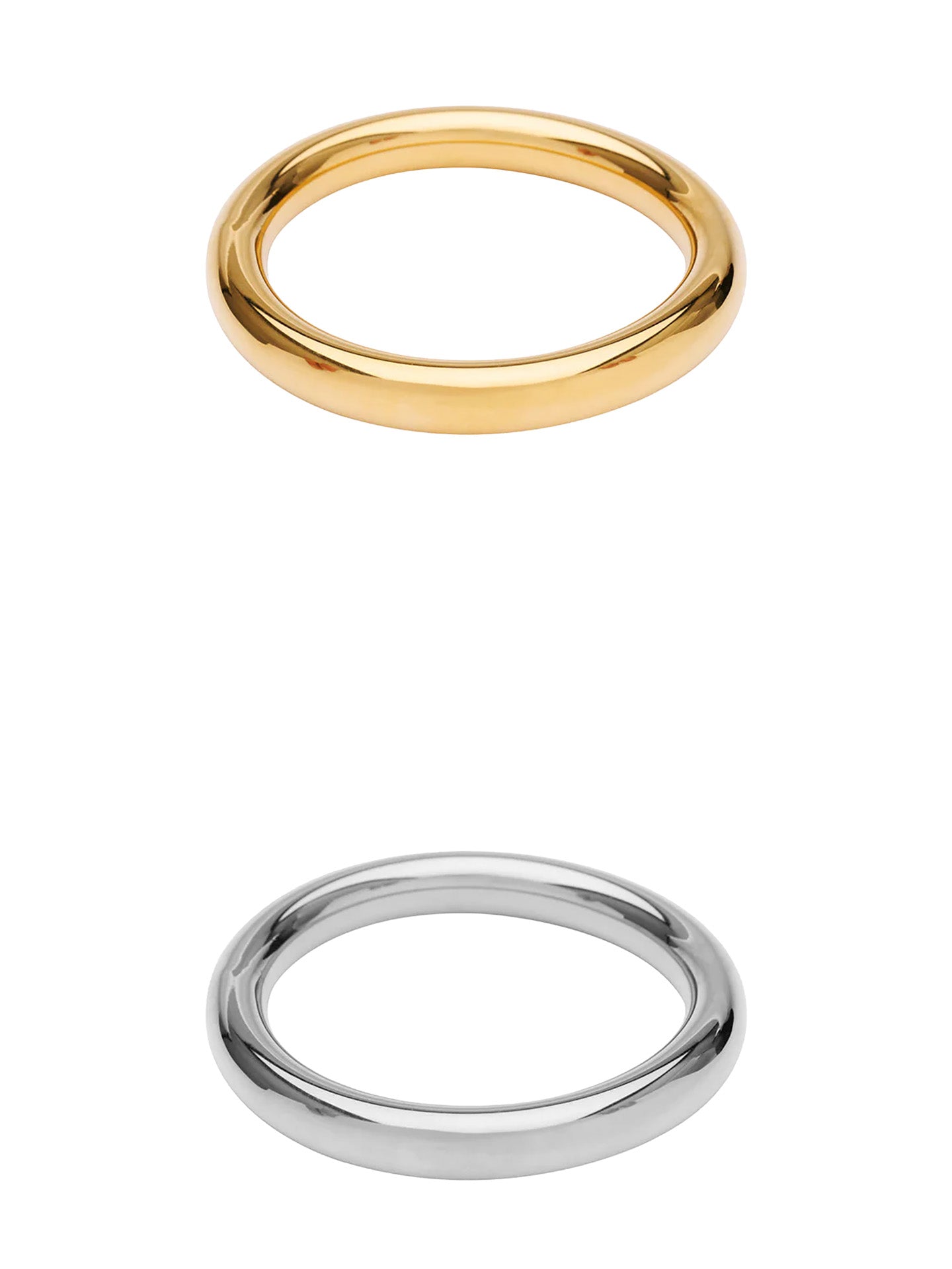 Ray bangle 10 mm, gold or silver