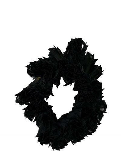 Pleat scrunchie, black